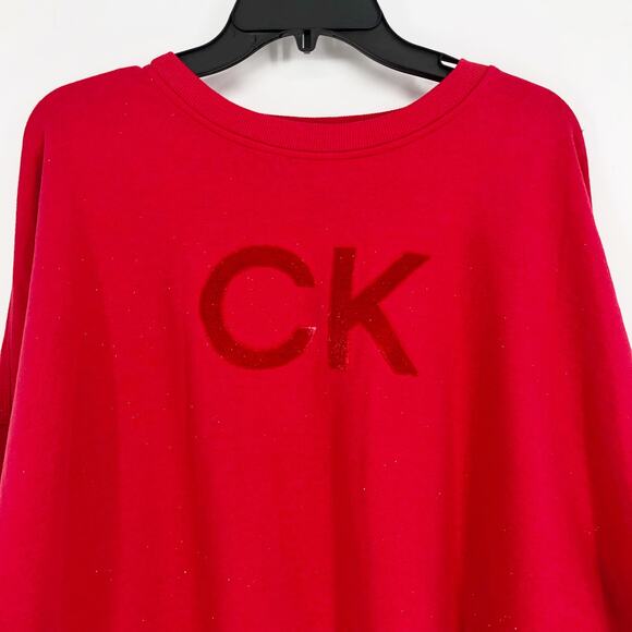 CALVIN KLEIN PERFORMANCE Crewneck Sweatshirt 2X Salsa Red Fitness Logo NWT - Picture 3 of 9